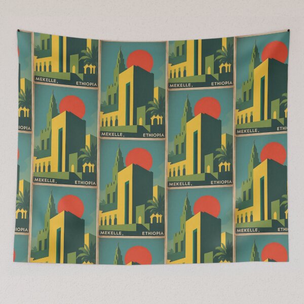 Item preview, Mekelle Ethiopia Africa Retro Vintage Travel Souvenir designed and sold by TravelersGems.