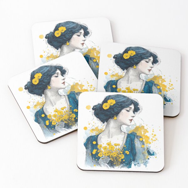 Item preview, Women's Day Elegance - Yellow Flowers Portrait designed and sold by Banal25.