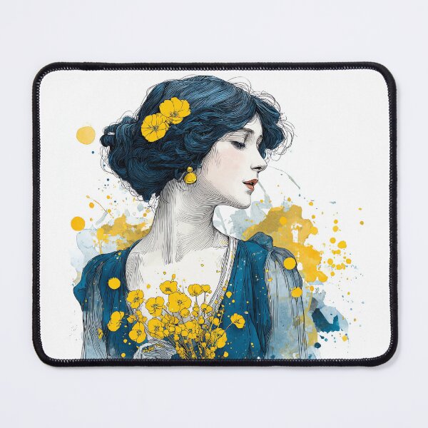 Item preview, Women's Day Elegance - Yellow Flowers Portrait designed and sold by Banal25.