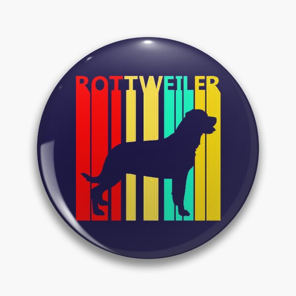 Artikelvorschau, Vintage-Rottweiler-Silhouette – Hunde-Kunst im Retro-Stil der 70er und 80er Jahre entworfen und verkauft von Printforluck.