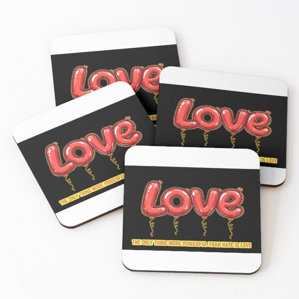 Item preview, Love Balloon Typography – Love Is More Powerful Than Hate is love T Shirt Design designed and sold by PixelWaveBD.