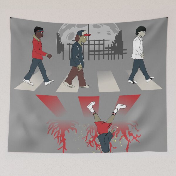 Item preview, Abbey Road to the Upside Down – Mashup Tee designed and sold by MikeMoreArt.