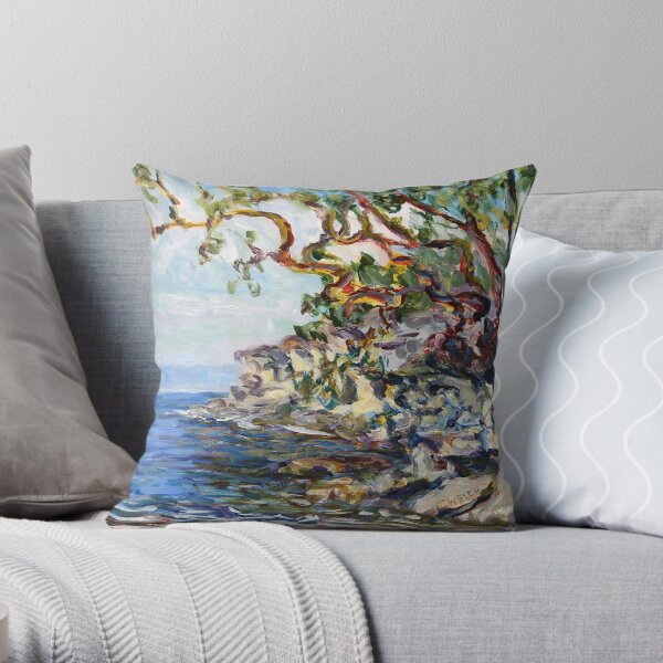 Sea and Shore study Throw Pillow