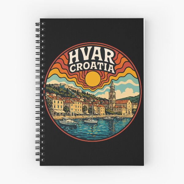 Item preview, Hvar Island Croatia Retro Trippy Art designed and sold by TomFrontierArt.