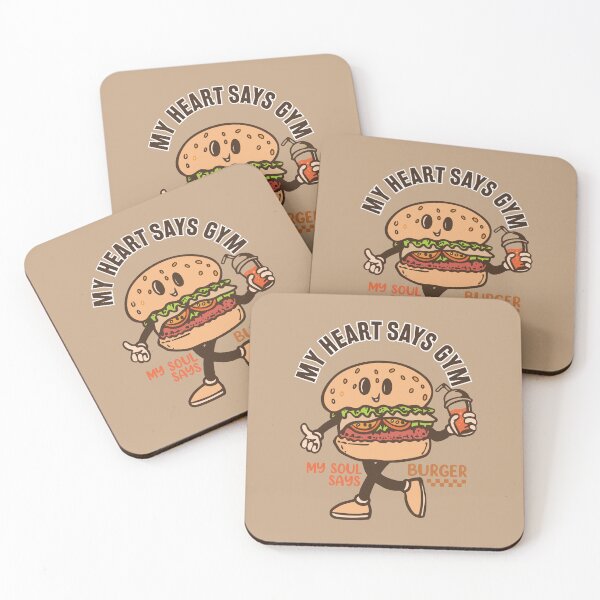 Item preview, My Heart Says Gym But My Soul Screams BURGER designed and sold by TFX Creative.