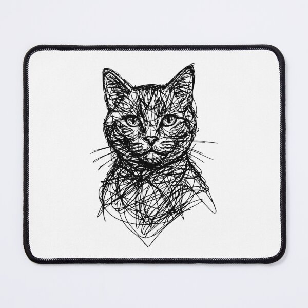 Item preview, Minimalist Abstract Cat Scribble – Modern Aesthetic Ink Sketch designed and sold by rhonstoppable27.