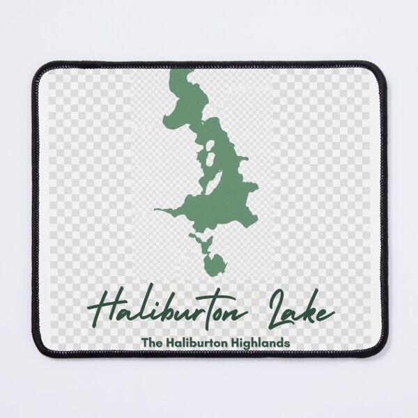 Item preview, Haliburton Lake, Ontario - Vintage Green Minimalist Map designed and sold by GranitePaddle.