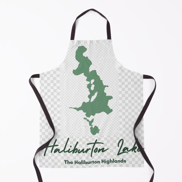 Item preview, Haliburton Lake, Ontario - Vintage Green Minimalist Map designed and sold by GranitePaddle.