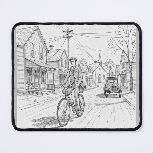 Item preview, Morning Ride – classic town sketch designed and sold by Stefanrajzer.