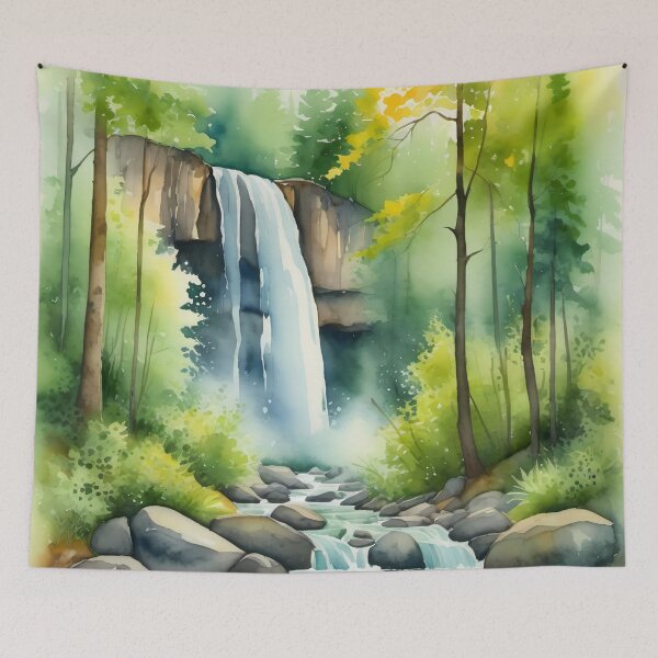 Item preview, Waterfall in the forest designed and sold by Kraftbaum.