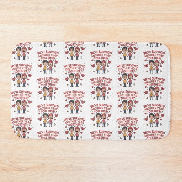 Item preview, We've Survived Another Year Together – Funny Exhausted Anniversary Couple designed and sold by Midnight Veil Designs.