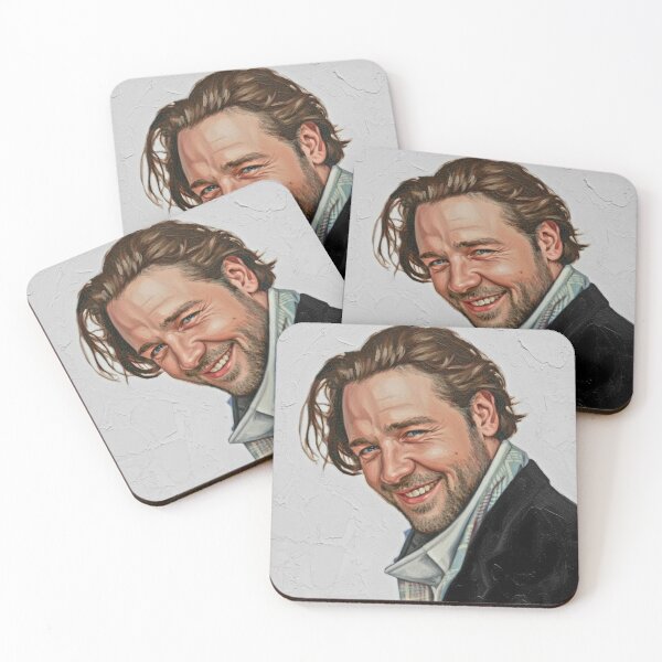 Item preview, The Rogue’s Grin: Russell Crowe Expressive Impasto Portrait designed and sold by Art's Diner.