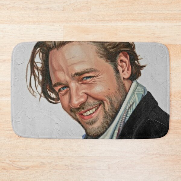 Item preview, The Rogue’s Grin: Russell Crowe Expressive Impasto Portrait designed and sold by Art's Diner.