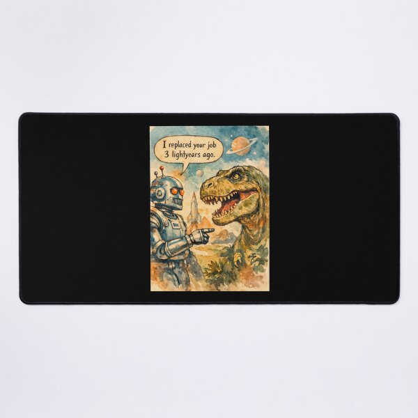 Item preview, Funny Robot vs T-Rex designed and sold by Sarcastic designs.
