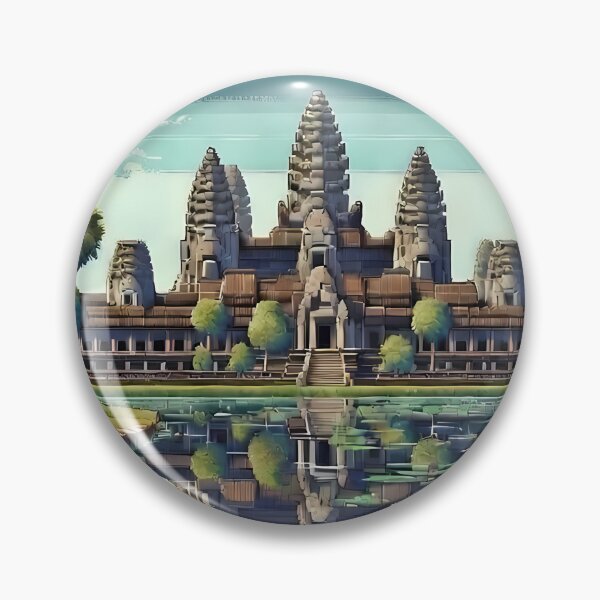Item preview, Vintage Angkor Wat Cambodia Mystical Temple designed and sold by SurfGlitch.