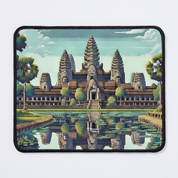 Item preview, Vintage Angkor Wat Cambodia Mystical Temple designed and sold by SurfGlitch.