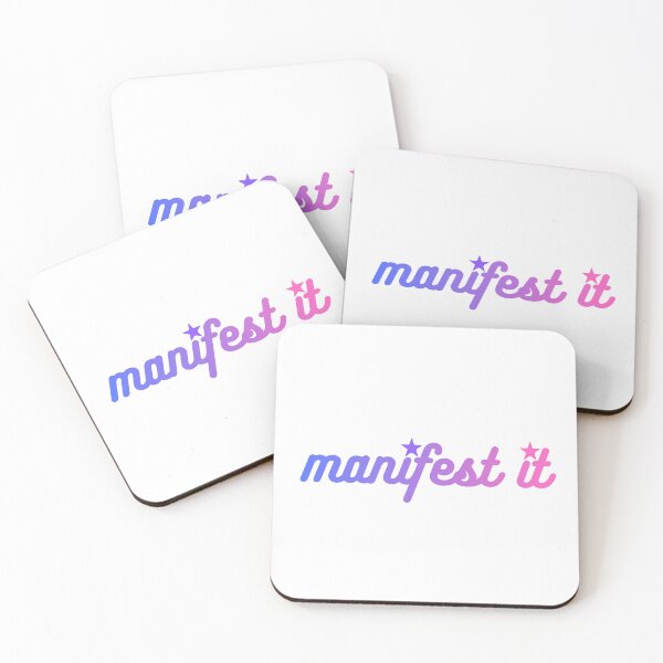 Item preview, Manifest It – Motivational Quote Sticker with Star Details designed and sold by CosmicCutouts.