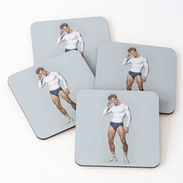 Item preview, Retro Athletic Male Illustration – Vintage Fitness Art designed and sold by gayishdesign.