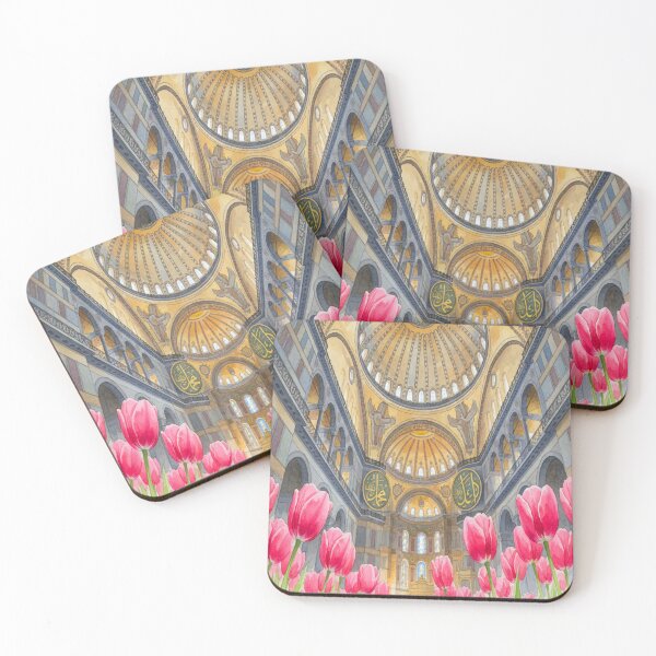 Item preview, Hagia Sophia Dome & Spring Tulips Art designed and sold by TheDesignDen21.