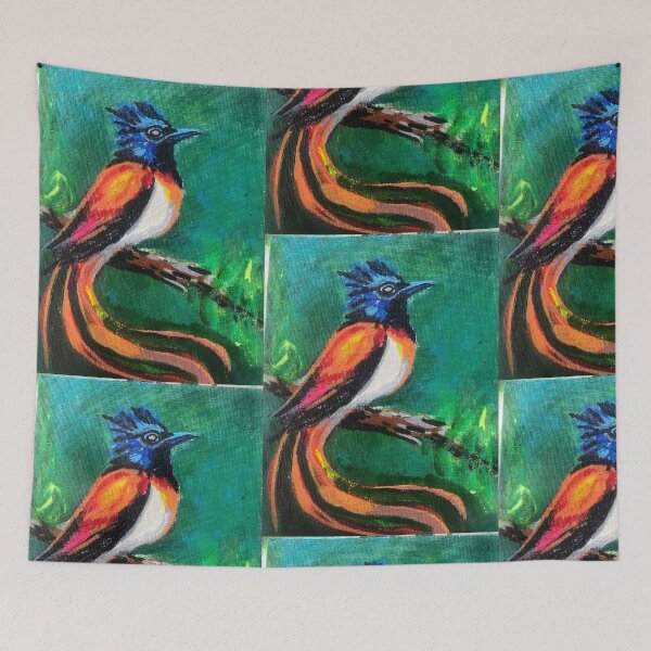 Item preview, African Paradise Flycatcher – Zimbabwe Bird Series No. 3 designed and sold by Nikkiart24.redbubble.com.