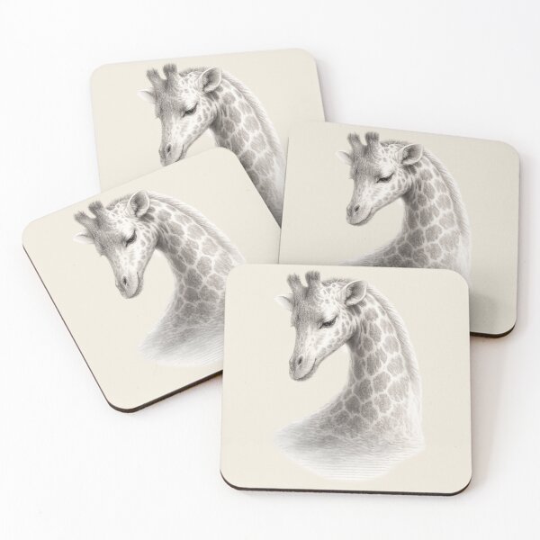 Item preview, Giraffe Portrait Quiet Studies Wildlife Art designed and sold by ChirpInc.