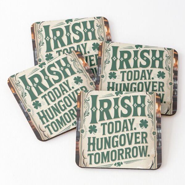 Item preview, Funny St Patrick’s Day Drinking  – Irish Today Hungover Tomorrow  designed and sold by InspiredCreatives.