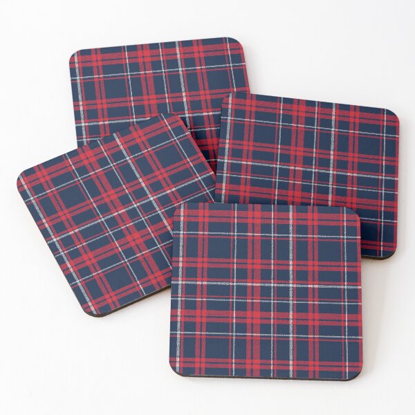 Item preview, Columbus Blue Jackets plaid tartan  designed and sold by Broken Antler Designs .