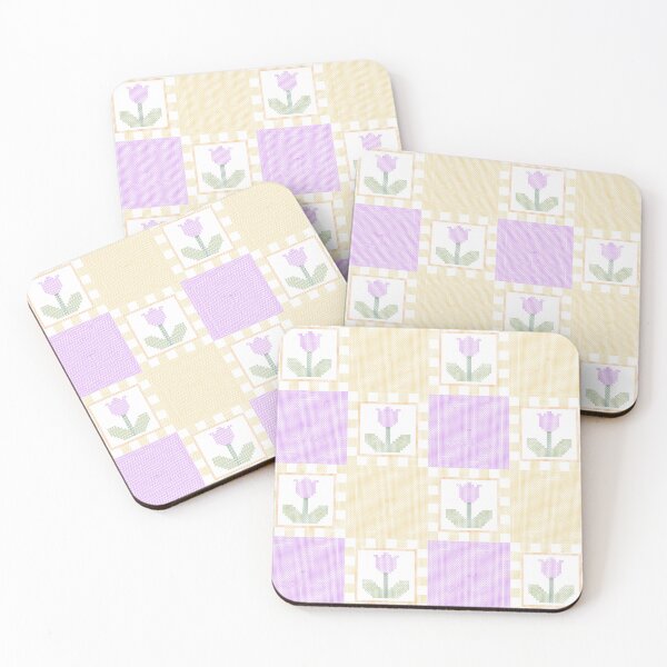 Item preview, Cross Stitch Mosaic Pattern - Spring Tulips Lilac and Gold designed and sold by Crearte By Danie.