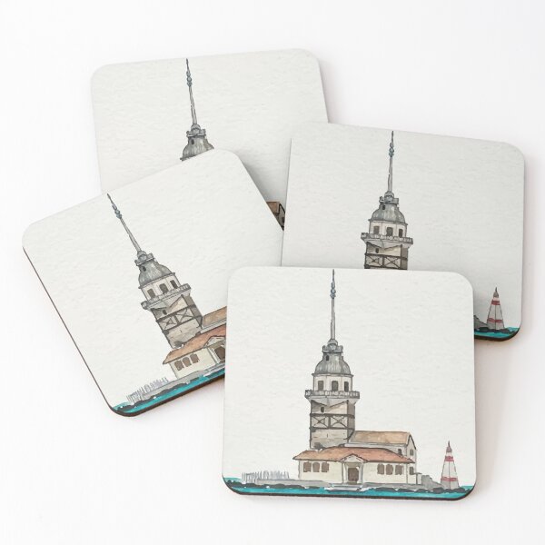 Item preview, Maiden's Tower - Minimalist Bosphorus Waves designed and sold by TheDesignDen21.