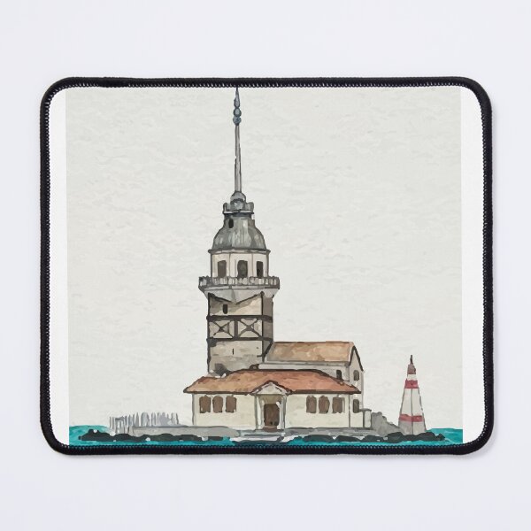 Item preview, Maiden's Tower - Minimalist Bosphorus Waves designed and sold by TheDesignDen21.