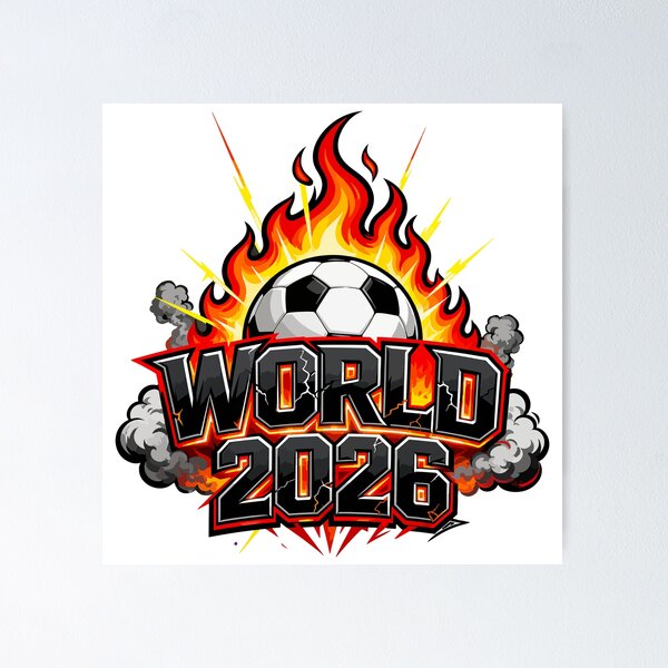Item preview, World 2026 Soccer Ball On Fire Football Tournament designed and sold by Dxvect.