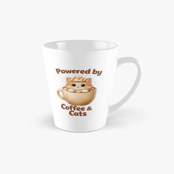 Item preview, Powered by Coffee & Cats – Cute Kawaii Cat Lover Shirt designed and sold by Cozy Cat Collective.