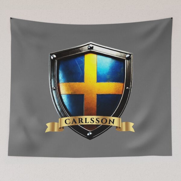 Item preview, Carlsson Sweden Heraldic Name Shield designed and sold by Highlandkings.