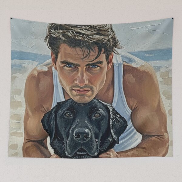 Item preview, Man’s Best Friend: Tom Cruise Soulful Coastal Portrait designed and sold by Art's Diner.