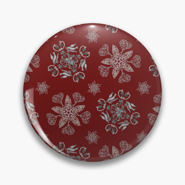 Item preview, Heart Flowers and Peace Doves Desaturated Tones on Red designed and sold by Digitalmyth's Designs.
