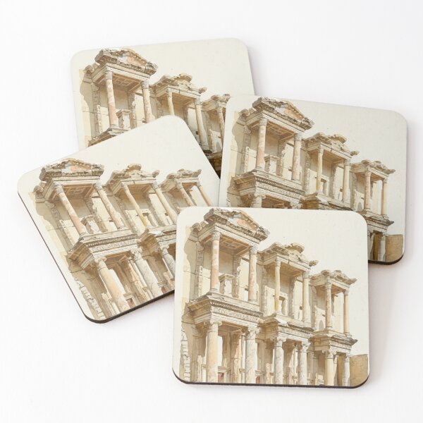 Item preview, Library of Celsus Ephesus - Sun-Drenched Gouache designed and sold by TheDesignDen21.