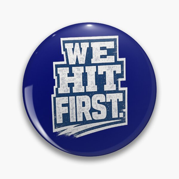 Item preview, We Hit First – Canterbury Bulldogs Aggressive Fan Statement Design designed and sold by BKRsport.