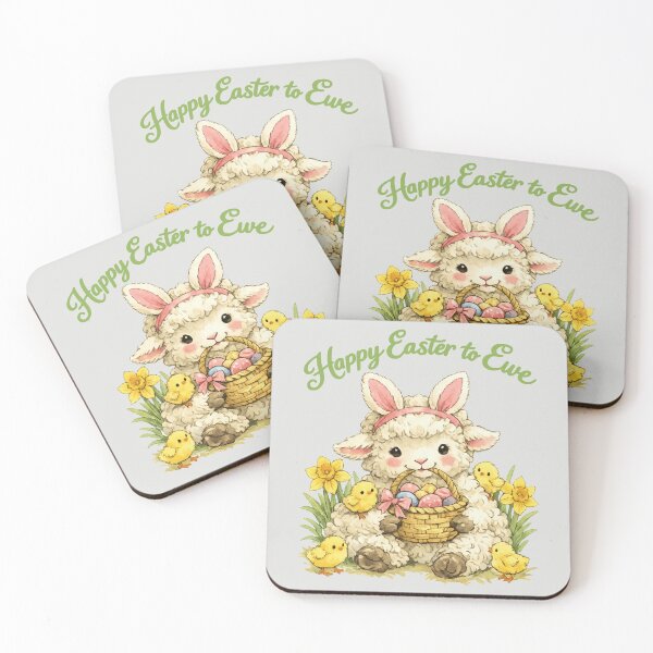 Item preview, Happy Easter to Ewe - Cute Lamb Pun designed and sold by DigitalGlade.