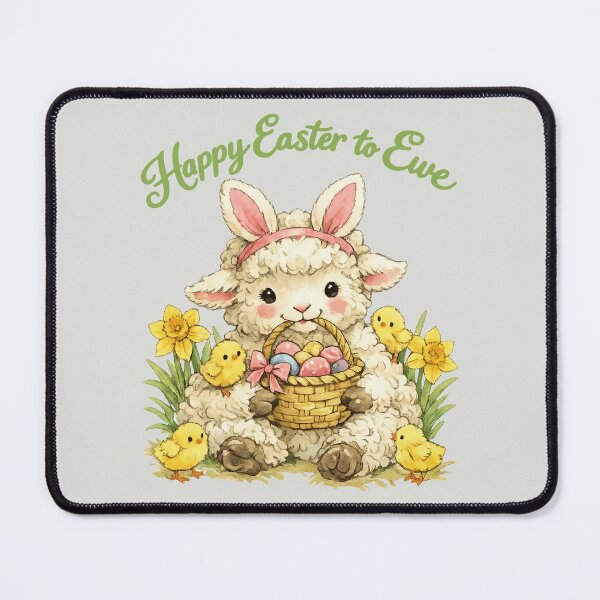 Item preview, Happy Easter to Ewe - Cute Lamb Pun designed and sold by DigitalGlade.