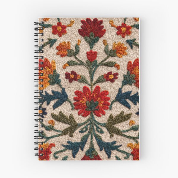 Item preview, Uzbekistan Neem Embroidery Floral Beige Wool Carpet designed and sold by GrinGalore.