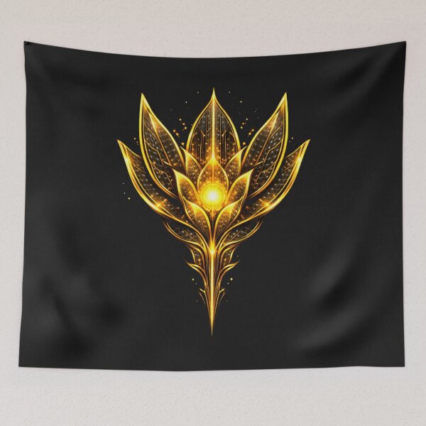 Item preview, Golden Crown Tulip with Energy Core (Futuristic Floral Design) - Crown Tulip — Royal Bloom designed and sold by slinsish.