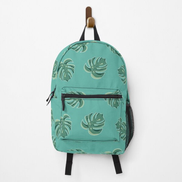 Item preview, Sully's Big Monstera Leaf - Simple Pattern on Turquoise designed and sold by Scarlet Moody.