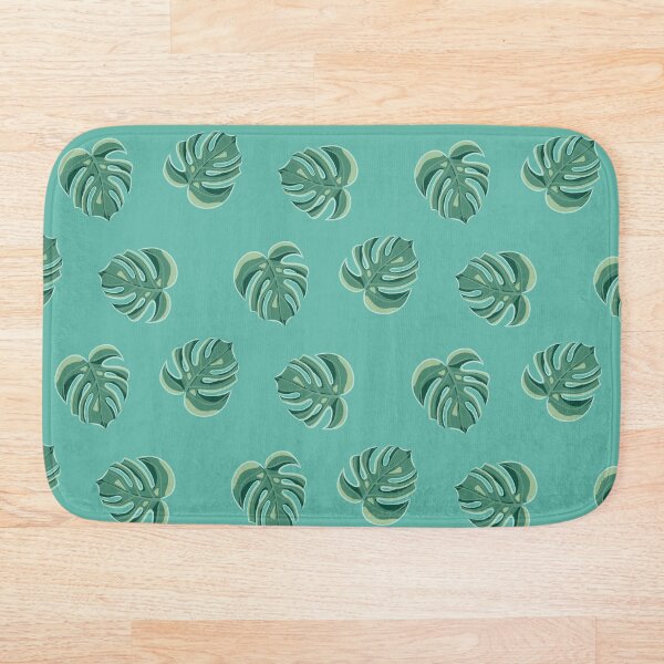 Item preview, Sully's Big Monstera Leaf - Simple Pattern on Turquoise designed and sold by Scarlet Moody.