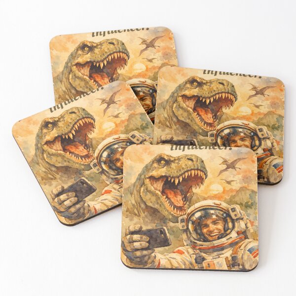 Item preview, Funny Dinosaur & Astronaut Influencer designed and sold by Sarcastic designs.