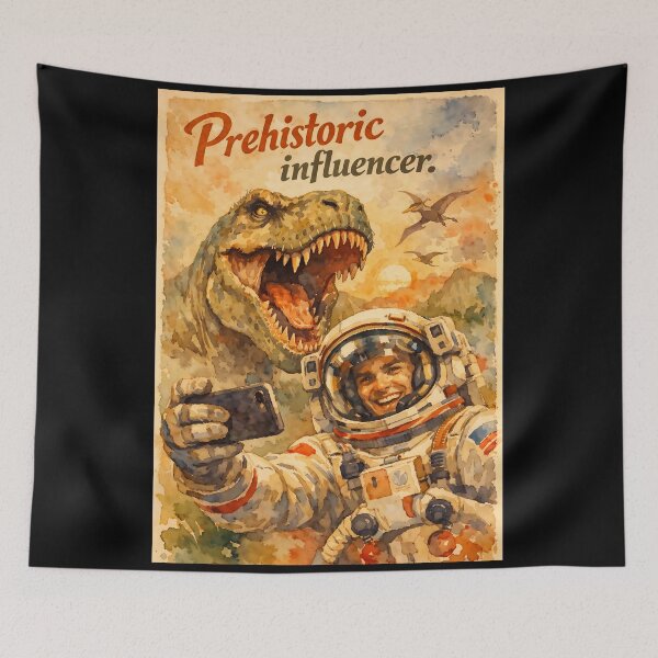 Item preview, Funny Dinosaur & Astronaut Influencer designed and sold by Sarcastic designs.