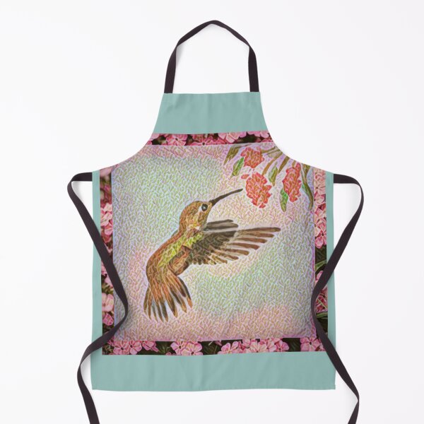 Item preview, Hummingbird in Pink Floral Border designed and sold by oh-bi-me.