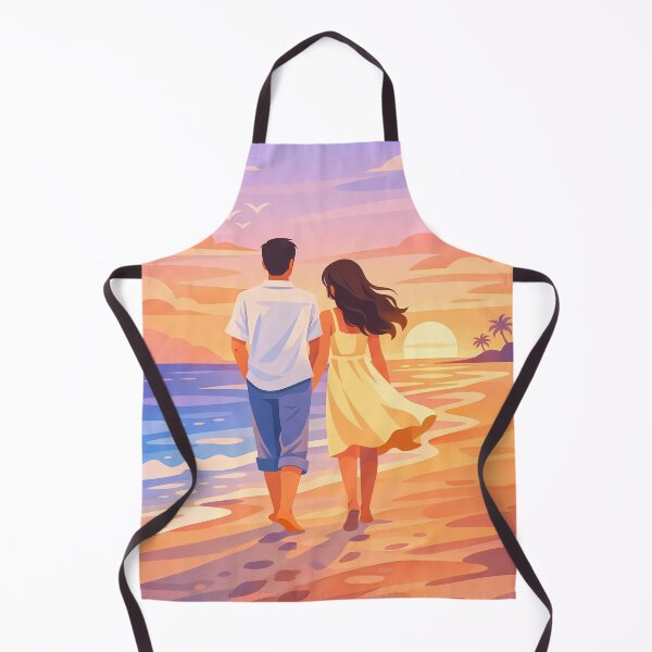Item preview, Sunset Beach Walk Minimalist Illustration designed and sold by tissuelagens.