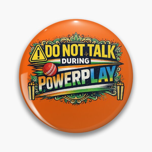 Item preview, Do Not Talk During Powerplay – Funny Cricket Fan Warning Design designed and sold by BKRsport.