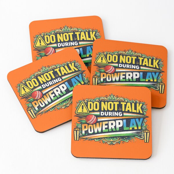 Item preview, Do Not Talk During Powerplay – Funny Cricket Fan Warning Design designed and sold by BKRsport.