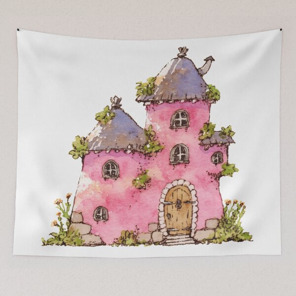 Item preview, Pink Fairy Cottage with Ivy designed and sold by bubblegoth.